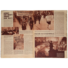 Arbeiter Illustrierte Zeitung (AIZ). Немецкий антифашисткий журнал. С фотомонтажом Джона Хардфельда. № 2, 1934 год
