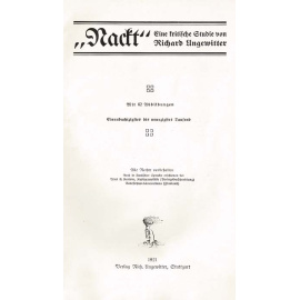 Книга "Ню". Критическое исследование Ричарда Унгевиттера (Nackt. Eine kritische Studie von Richard Ungewitter)