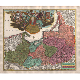 Королевство Боруссия: Кенигсберг и окрестности. Офорт. Германия, начало XVIII века