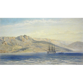 Дворец князя Воронцова в Крыму. Литография (середина XIX века), Франция