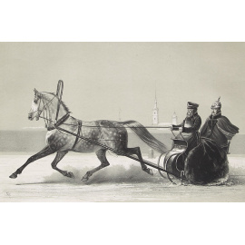 Император Николай I. Литография. Российская Империя, 1855 год