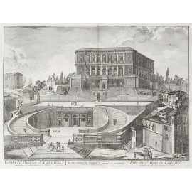Палаццо Капрарола. Офорт. Италия, 1761 год