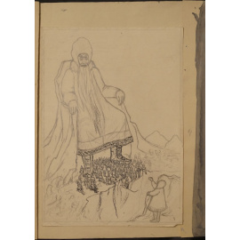 Эскизы и макет к изданию: Сампо Лопарченок. Сказка Топелиуса. Издательство Мир детей, 1952