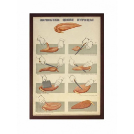 Горбоносов В.М. Плакат Зачистка филе курицы