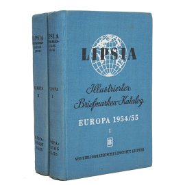 Lipsia. Illustrierter Briefmarken Katalog. Europa 1954/55 (комплект из 2 книг)