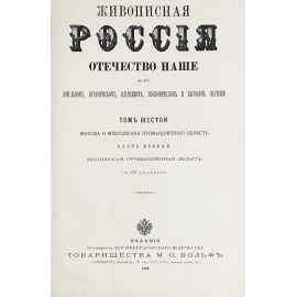 Живописная Россия. Том VI. Часть вторая: Московская промышленная область
