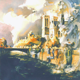 Впечатление. Холст, масло (150 х 150 см)