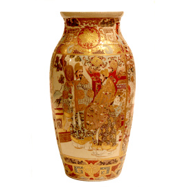 Ваза для цветов (Фарфор, разделка золотом, эмалями - Китай, вторая половина XIX века)