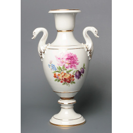 Ваза "Лебеди" (фарфор, роспись),  Германия, Мейсен, конец XIX века