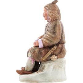 Статуэтка "Нендалец" из серии "Народы России". Фарфор-бисквит, роспись. Фабрика Гарднера в Москве. Российская империя, конец XIX - начало XX в