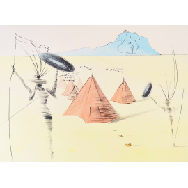 Сальвадор Дали "Иуда (Йехуда)". Гравюра, сухая игла. Серия "Двенадцать колен Израилевых". США, Нью-Йорк, Transworld Art, 1973 год