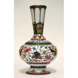 Парные вазы (Латунь, клуазоне - Китай, конец XIX века)