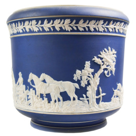 Кашпо William Adams & Sons. Яшмовый фарфор (джаспер). Великобритания, William Adams & Sons, Tunstall, 1896-1910 гг