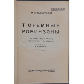 Новорусский М.В. Тюремные робинзоны.