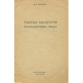 Таблица квадратов четырехзначных чисел