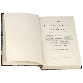 Archiv fur Laryngologie und Rhinologie книга