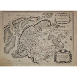 Сеньория Западной Фрисландии Нидерланды, разделенная на три части, подразделяющиеся на юрисдикции: Карта / La Seignevrie dOvest-Frise, ou Frise Occidentale, div