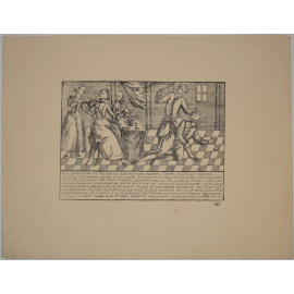 Русская лубочная картинка: Немец и батрак-мужик.