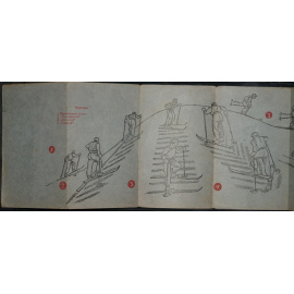 Черепов И., Ягужинский М. Лыжный спорт. Комплект шести буклетов: 1) Подъемы и спуски.  2) Поворот на параллельных лыжах.  3) Поворот ножницы.  4)