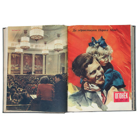 Журнал "Огонек". Годовой комплект за 1955 год (комплект из 4 книг)
