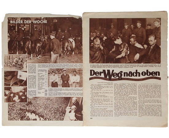 Arbeiter Illustrierte Zeitung (AIZ). Немецкий антифашисткий журнал. С фотомонтажом Джона Хардфельда. № 45, 1932 год