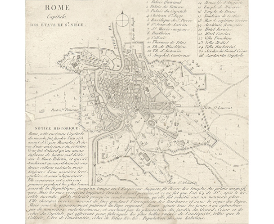 Carte de l'Europe - Гравюра (первая треть XIX века, Западная Европа)