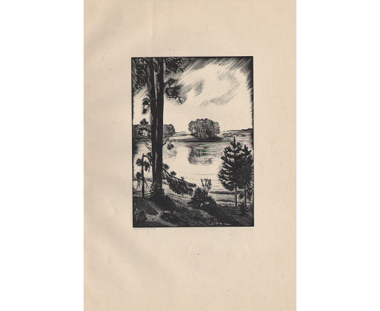 Л. Хижинский. 6 гравюр на дереве из серии "Пушкинские места". 1936, Россия
