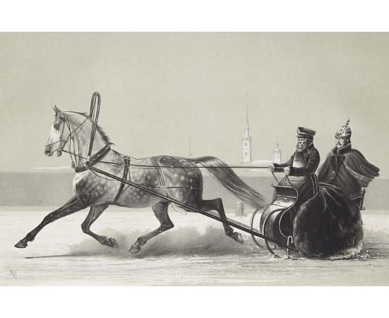 Император Николай I. Литография. Российская Империя, 1855 год