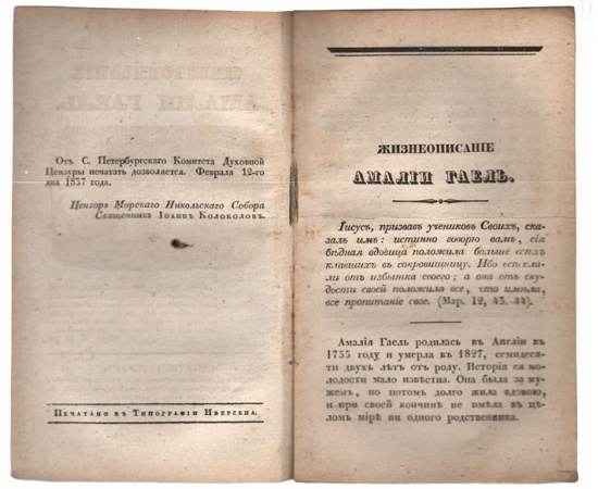 Жизнеописание Амалии Гаель