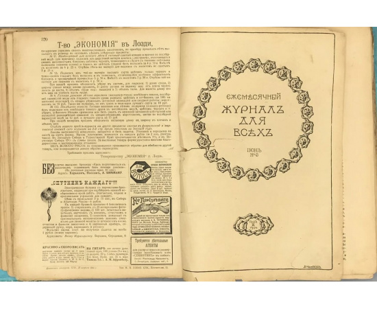 Ежемесячный журнал для всех. № 1-12, годовой комплект за 1904 г.