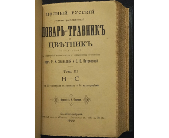 Залесова Е.Н. и Петровская О.В. Полный Русский иллюстрированный Словарь-Травник и цветник, составленный по новейшим ботаническим и медиц