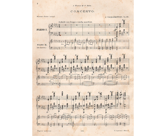Концерт для фортепиано с оркестром № 1, соч. 23. Концерт для фортепиано с оркестром № 2, соч. 44. Переложение для двух фортепиано