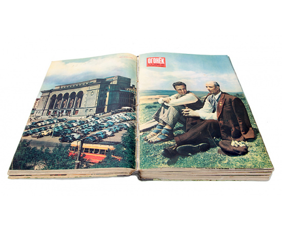 Журнал  "Огонек". Годовой комплект за 1954 год (комплект из 2 книг)