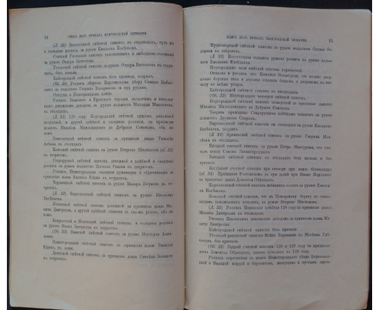 Опись дел Приказа Новгородской четверти, вынесенных в пожаре 1626 года.