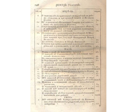 Указы 1725-1729 гг.