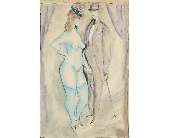 Кабаре. Рисунок. Тушь, пастель, гуашь. Западная Европа, начало XX века