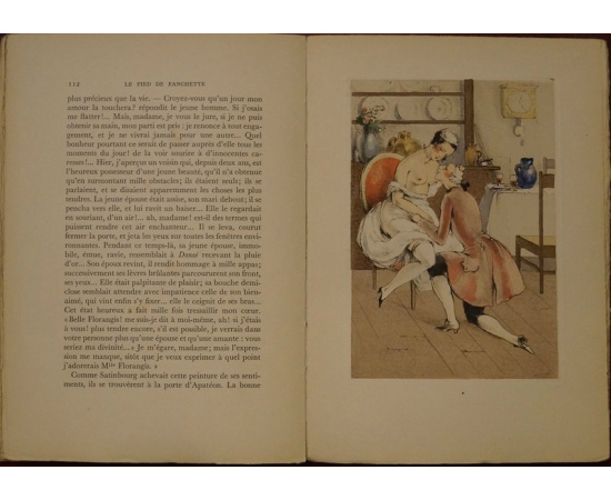Бретон, Ретиф де ла. Ножка Фаншетты, или Розовый башмачок. Издание, иллюстрированное шестнадцатью офортами в цвете Люка Лафне