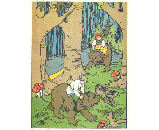 Маша и Федя в школе у медведя