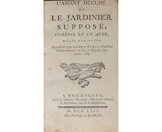 L'amant deguise, ou le Jardinier suppose. La rosiere de Salenci. Le tableau parlant. Либретто