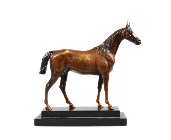 Скульптура статуэтка "Конь". Арт деко. Бронза, литье, мрамор. Франция, 1920-1930 гг