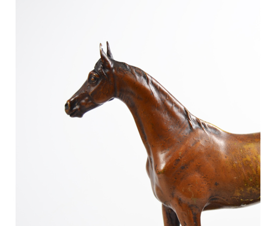 Скульптура статуэтка "Конь". Арт деко. Бронза, литье, мрамор. Франция, 1920-1930 гг