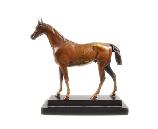 Скульптура статуэтка "Конь". Арт деко. Бронза, литье, мрамор. Франция, 1920-1930 гг