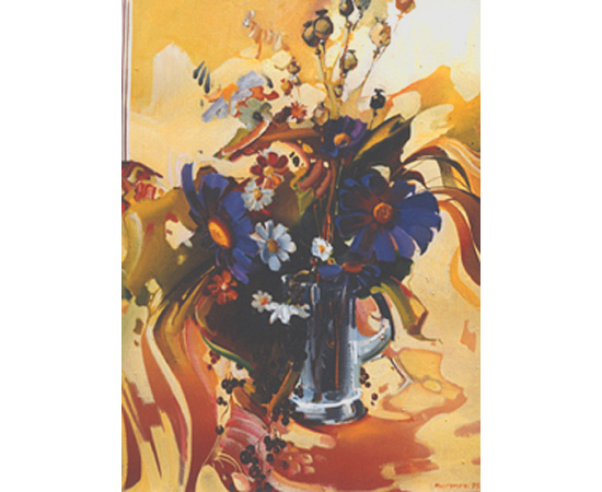 Натюрморт с цветами. Холст, масло (90 х 60 см)