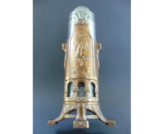 Ваза "Путти". Металл, чеканка, хрусталь, гранение. Австрия, около 1870 года