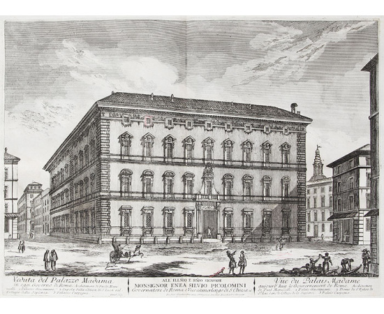 Палаццо Мадама. Офорт. Италия, 1761 год