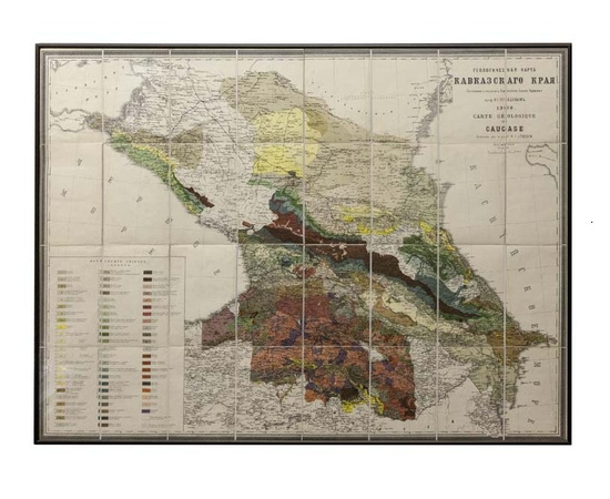 Геологическая карта кавказского края.