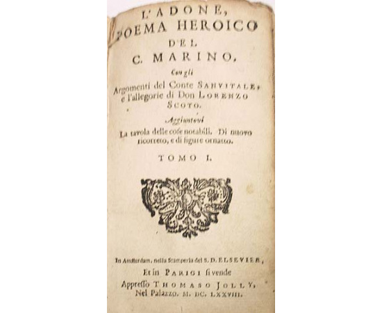 L'Adone, Poema Heroico del C. Marino книга
