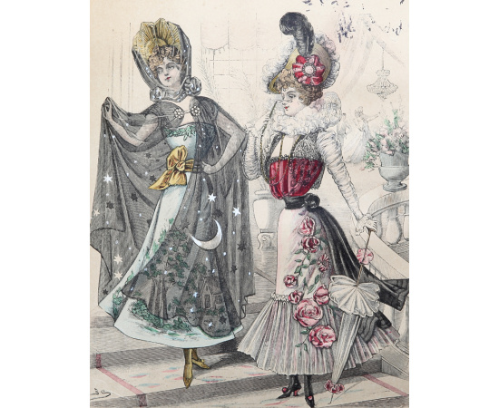 Модные прически 1888 - 1900 гг. Альбом с гравюрами (19 листов)