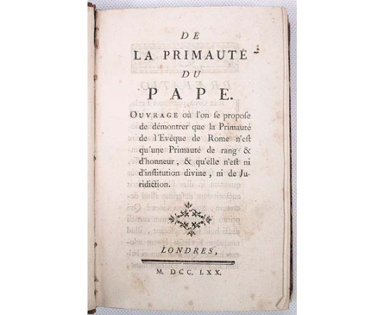 De primatu romani Pontificis/О главенстве Папы