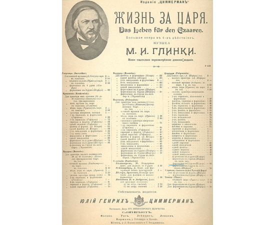 Жизнь за царя. Попурри из оперы для фортепиано в 2 руки